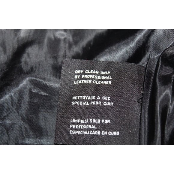 Michael Kors Leather Full Zip Studded Motorcycle Jacket Moto Biker Black Size XS - Picture 8 of 9